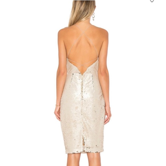 Gorgeous Gold and Tan ASTR the label XS sequin dress - Picture 2 of 6